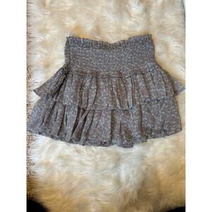 Reset by Jane Smocked Ruffle Mini Skirt- Size Large
